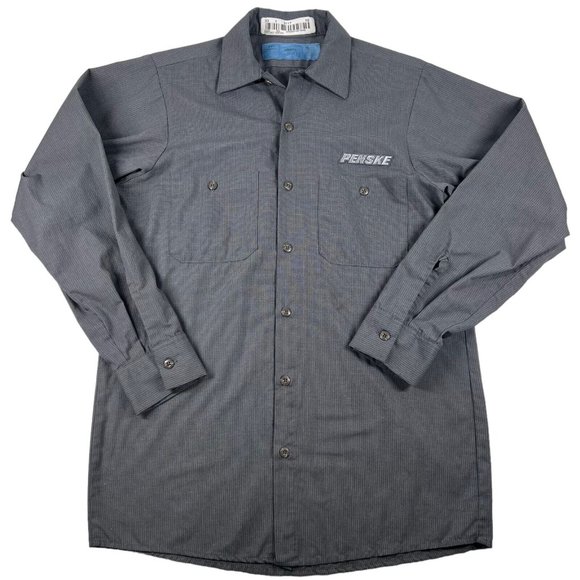 Penske Cintas Work Shirt Men Small Oil Change Auto Car Long Sleeve Gray Shirt - Picture 1 of 16